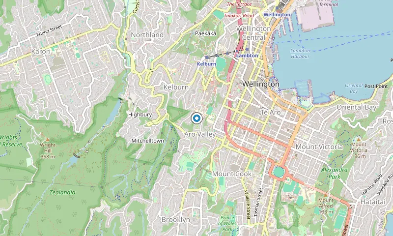 Map of Aro Valley showing the area James services