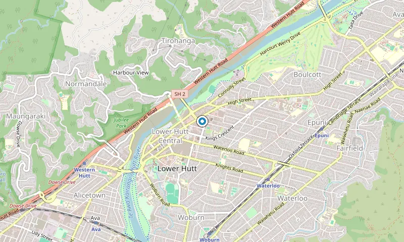 Map of Lower Hutt showing the area James services