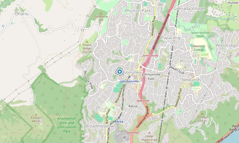 Map of Johnsonville showing the area James services