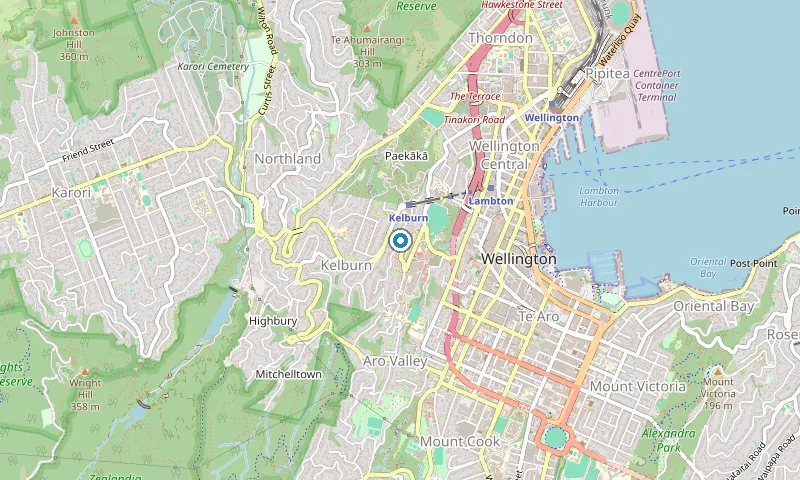 Map of Kelburn showing the area James services
