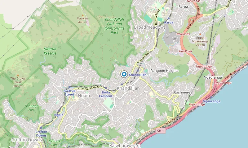 Map of Khandallah showing the area James services