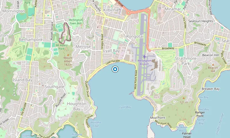 Map of Lyall Bay showing the area James services