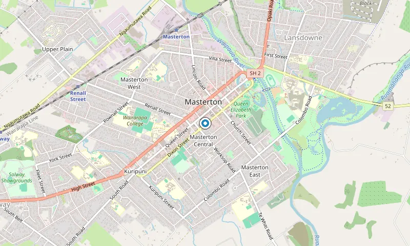 Map of Masterton showing the area James services