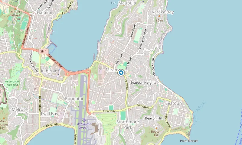 Map of Miramar showing the area James services