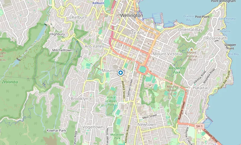 Map of Mount Cook showing the area James services