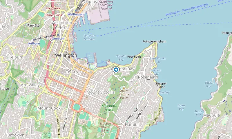 Map of Oriental Bay showing the area James services