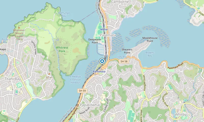 Map of Paremata showing the area James services