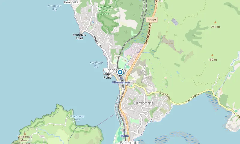Map of Plimmerton showing the area James services
