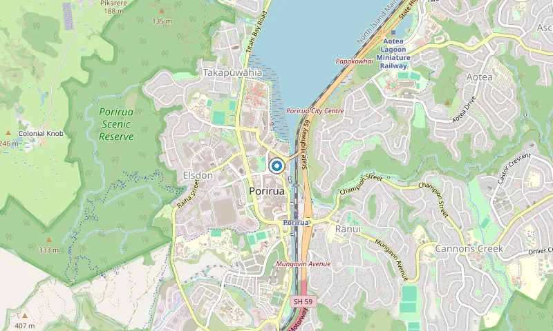 Map of Porirua showing the area James services