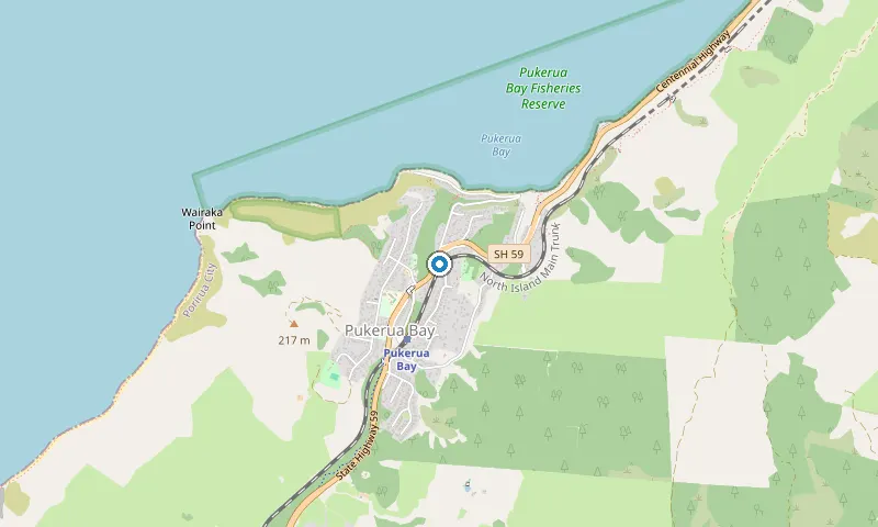 Map of Pukerua Bay showing the area James services