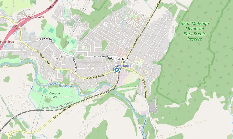 Map of Waikanae showing the area James services